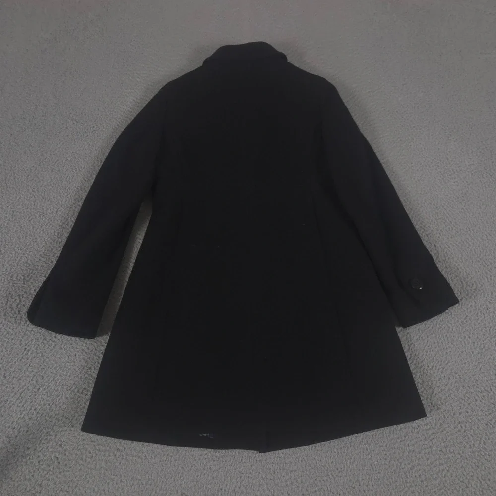 VINTAGE J.Crew Jacket Womens 12 Wool Blend A-Line Peter Pan Collar Coat Y2K - Picture 7 of 10